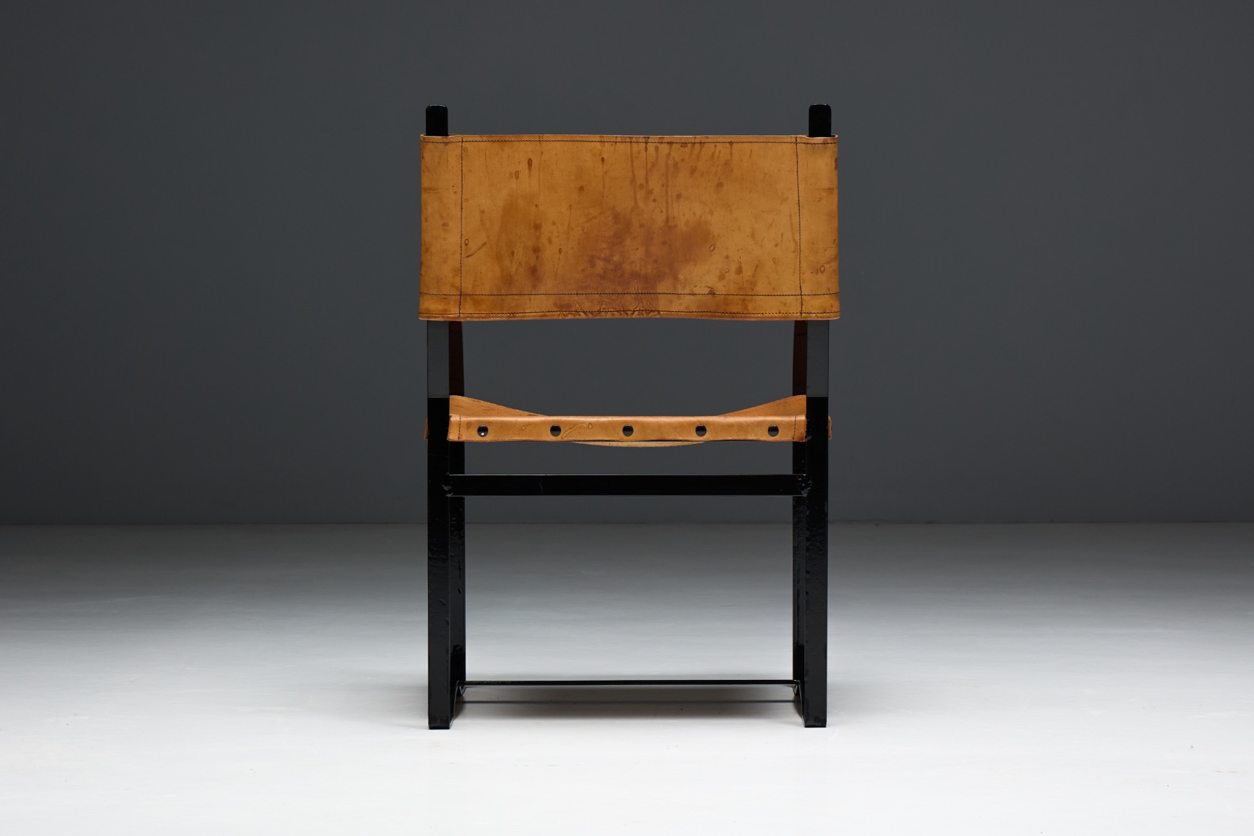 Cognac Leather Armchair Mid-Century Modern - 1960s