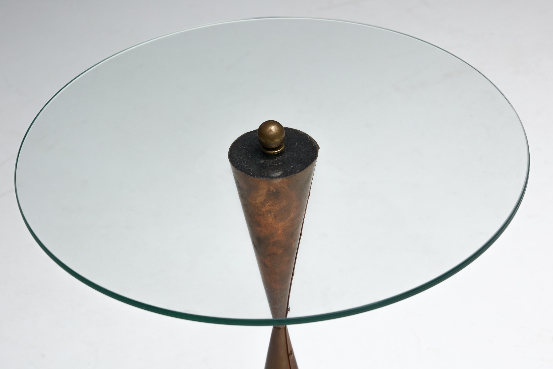 Conical Copper Side Table - 1970s