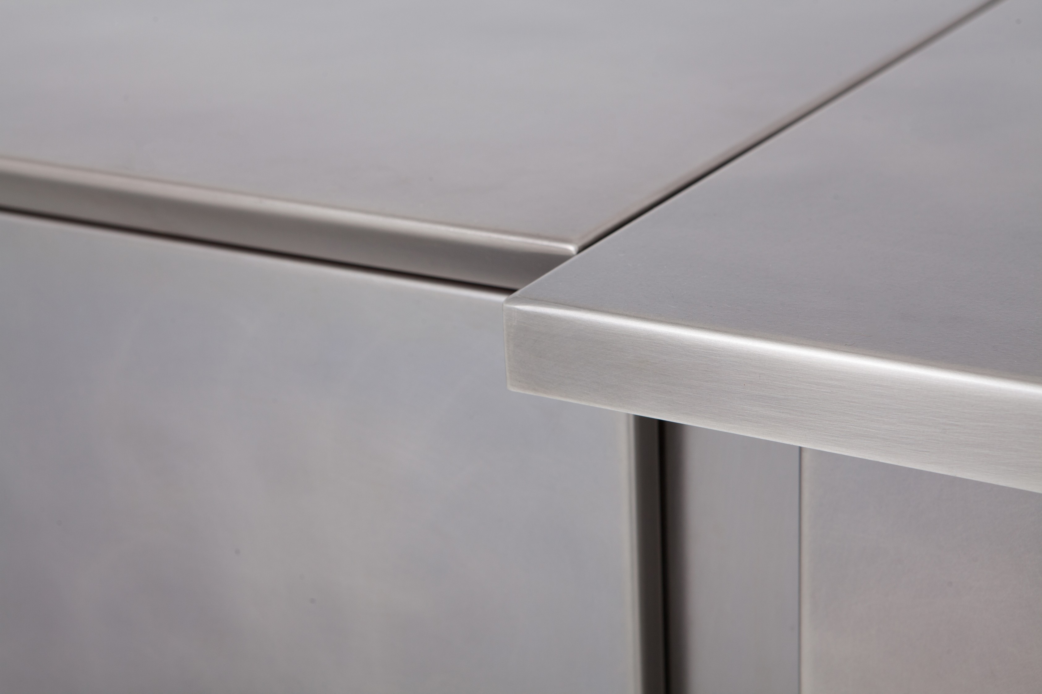 Belgo Chrome Credenza in Brushed Stainless Steel - 1980s