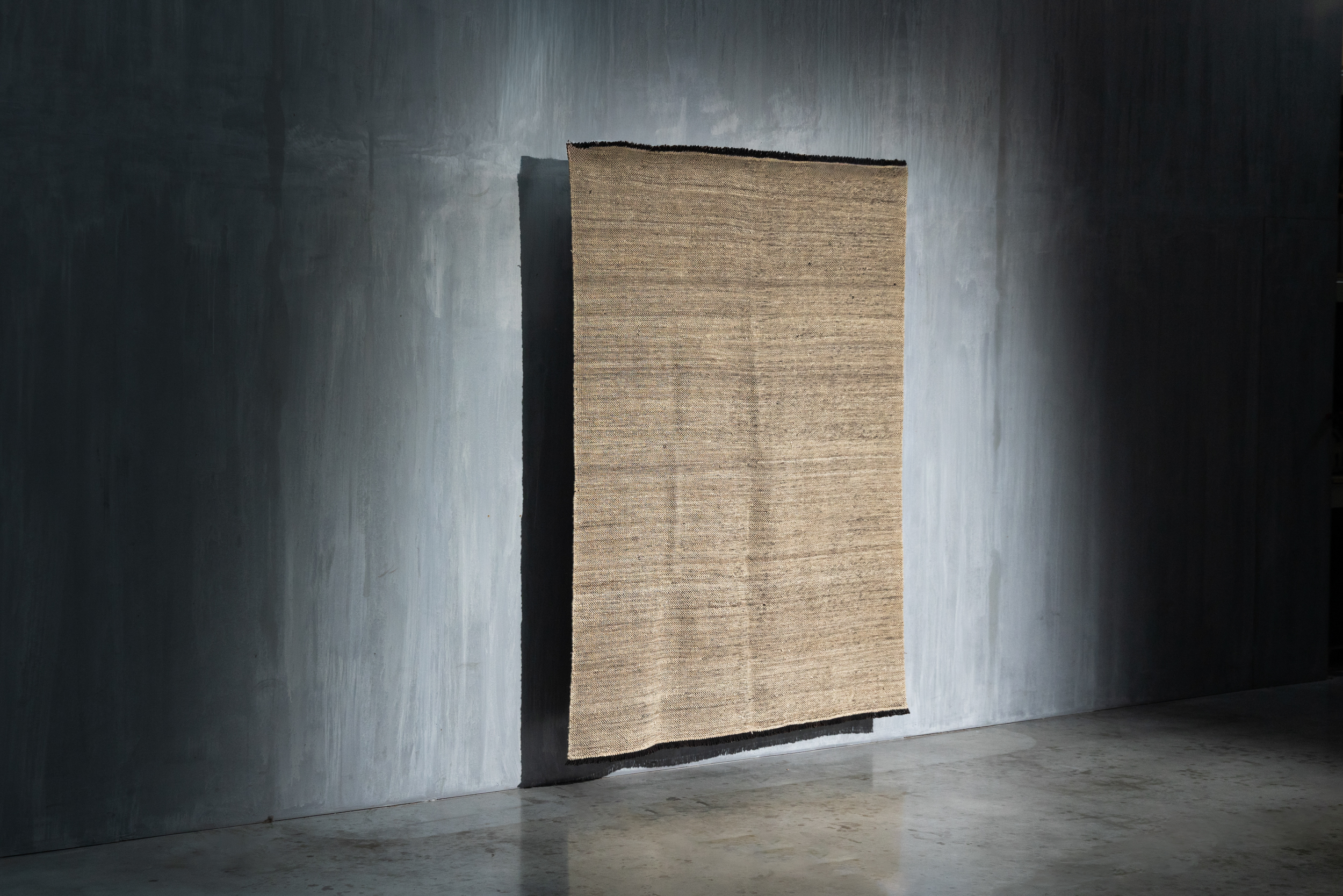 Contemporary Handwoven Wool Rug in Natural Tones, Turkey - 21st Century