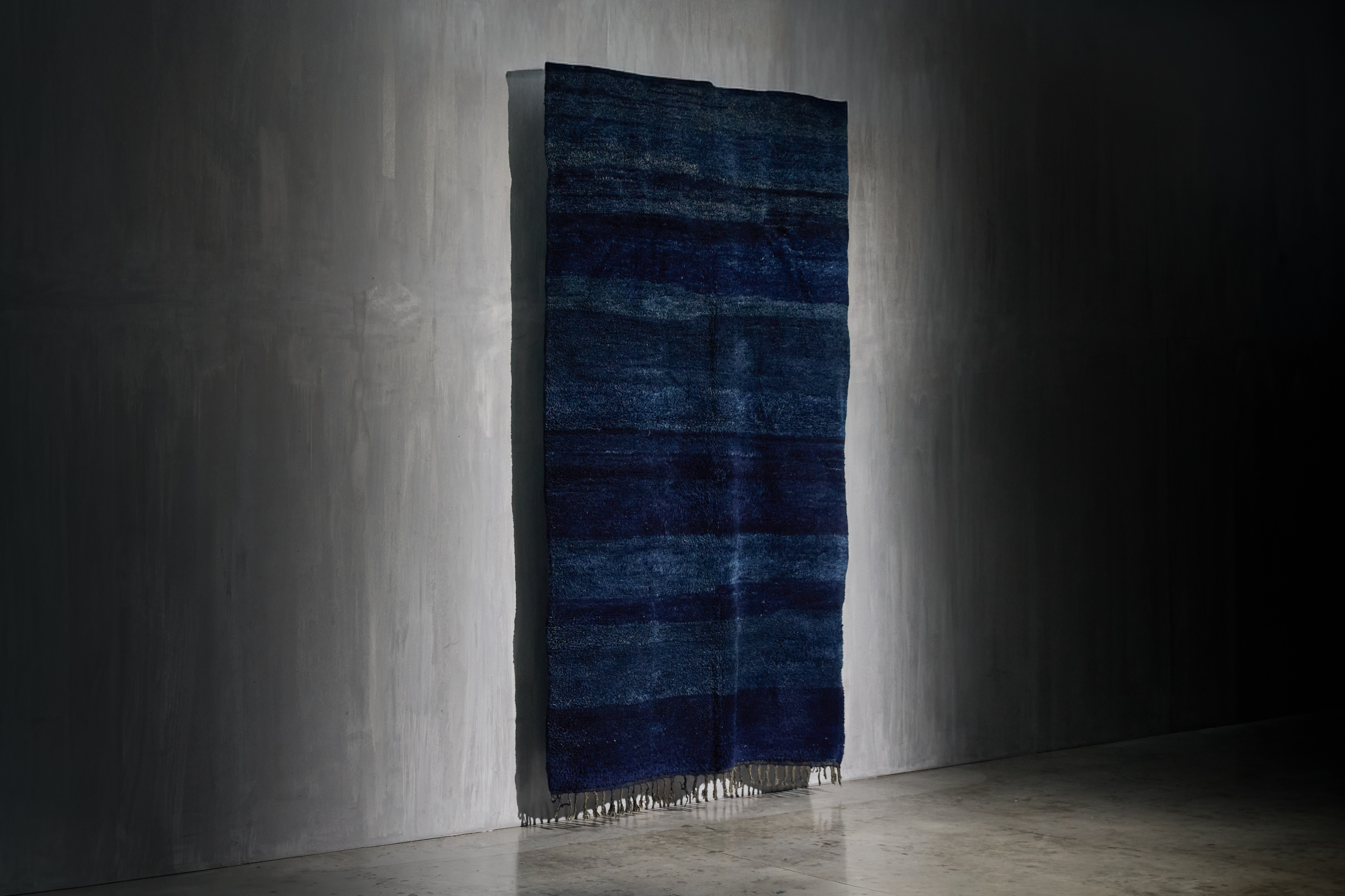 Contemporary Wool Rug in Blue Tones, Turkey - 21st Century