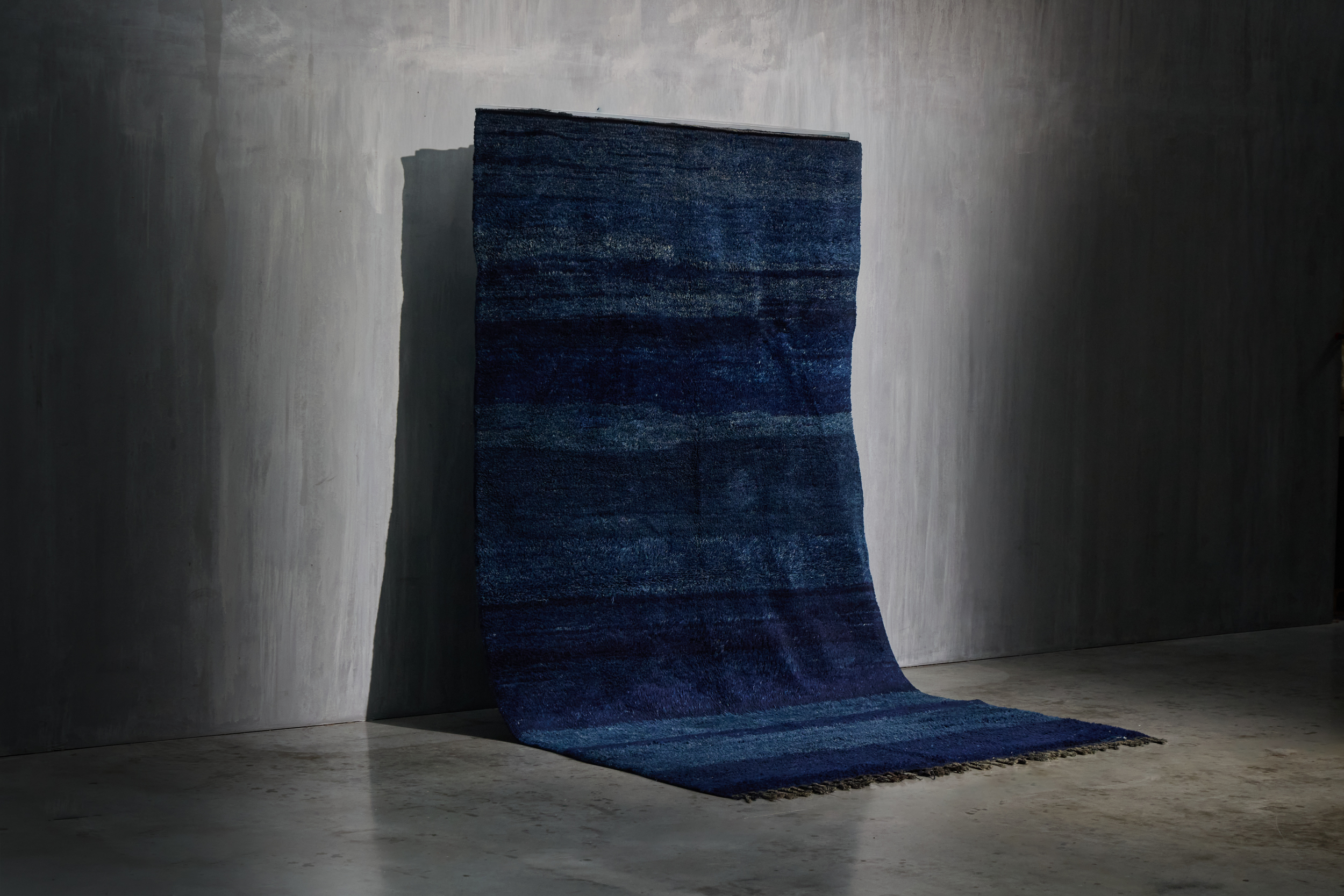 Contemporary Wool Rug in Blue Tones, Turkey - 21st Century