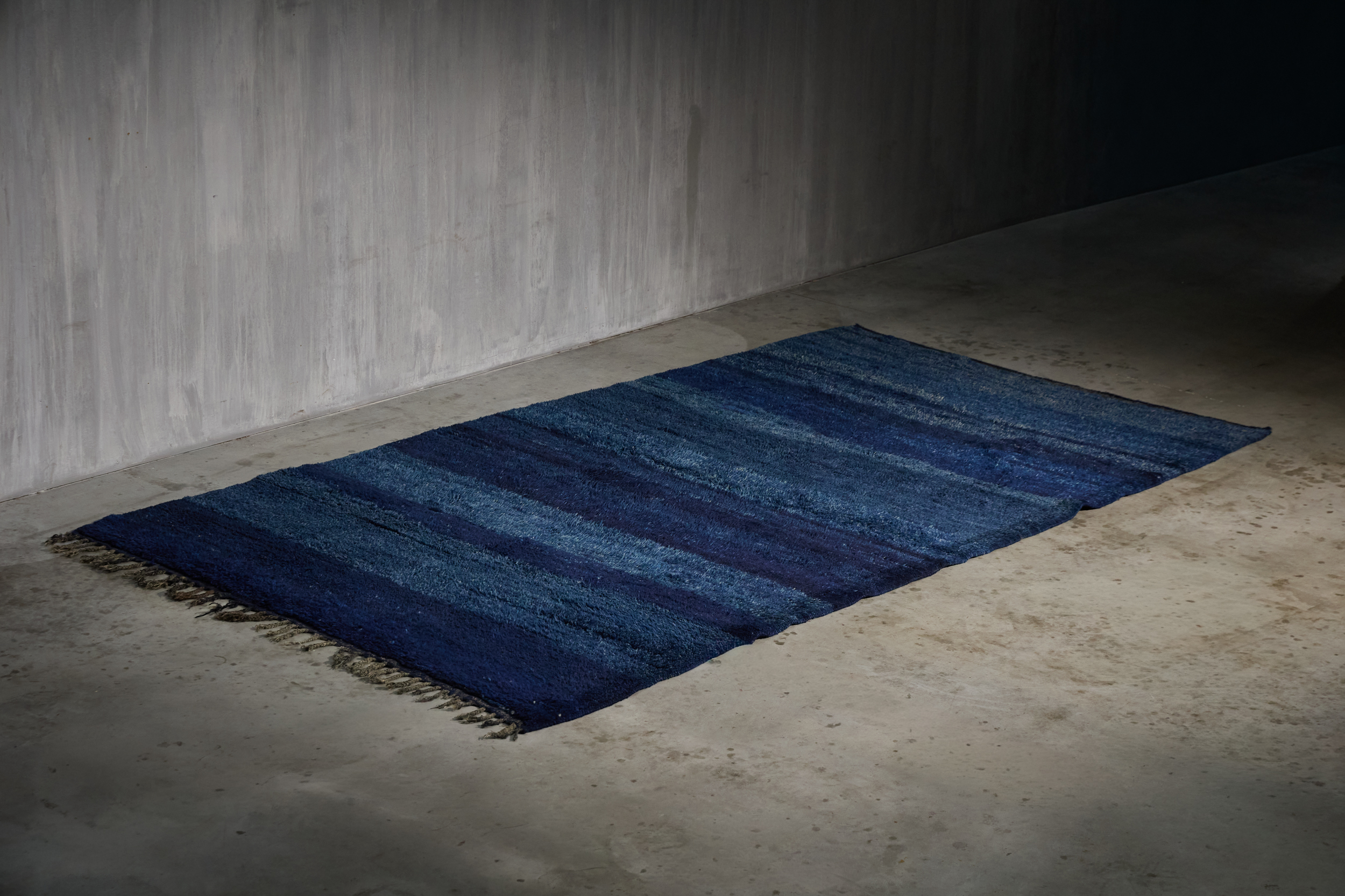 Contemporary Wool Rug in Blue Tones, Turkey - 21st Century