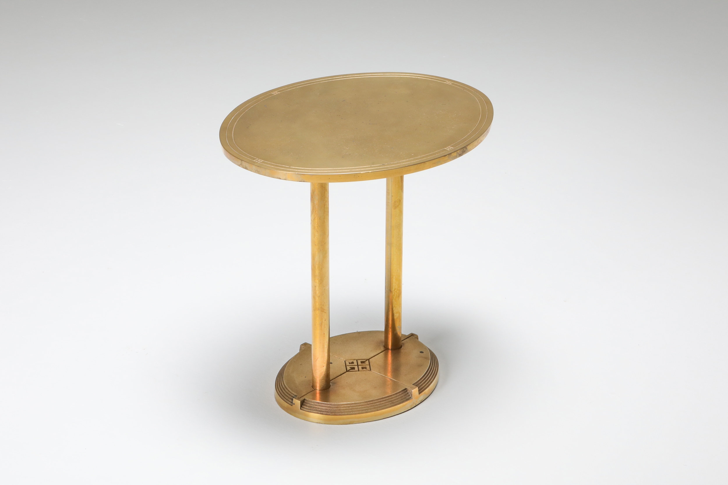 Brass Cast Side Table by Peter Ghyczy - 1980s