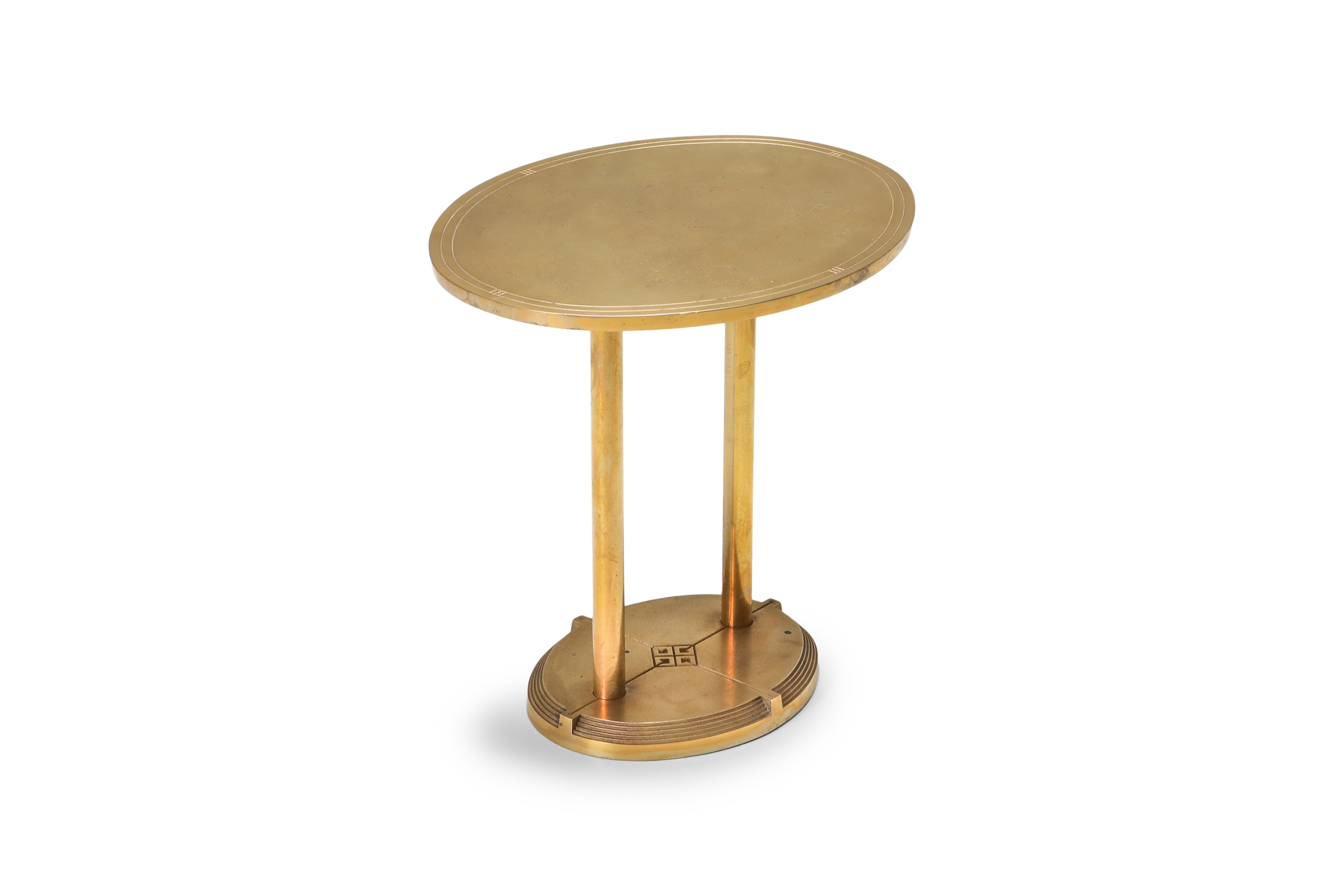 Brass Cast Side Table by Peter Ghyczy - 1980s