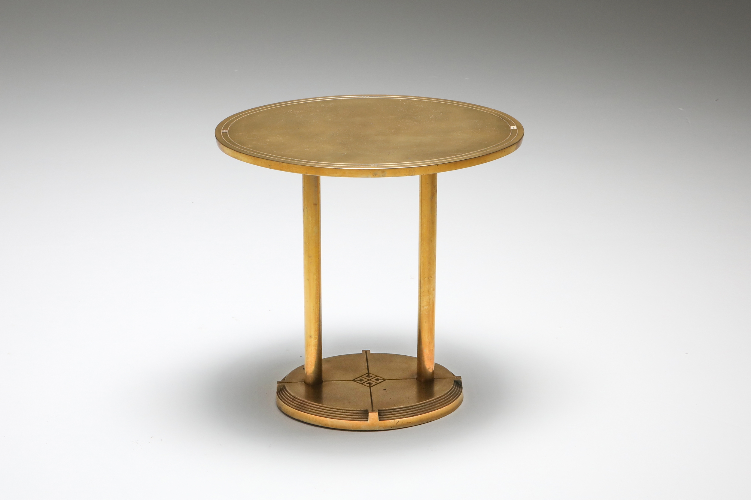 Brass Cast Side Table by Peter Ghyczy - 1980s