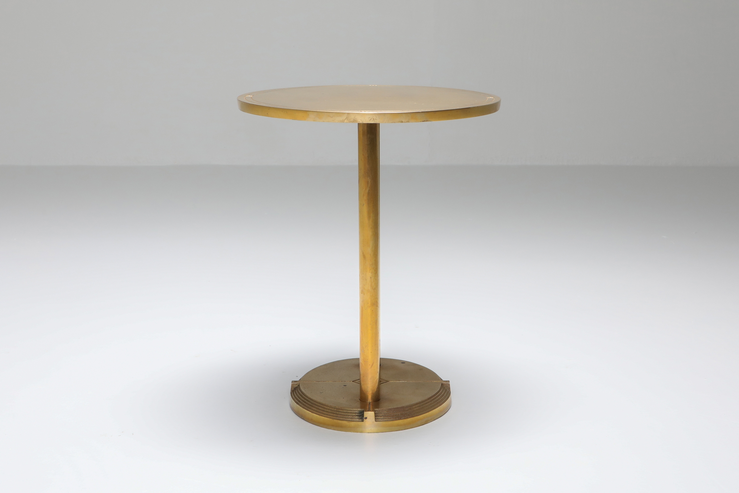 Brass Cast Side Table by Peter Ghyczy - 1980s