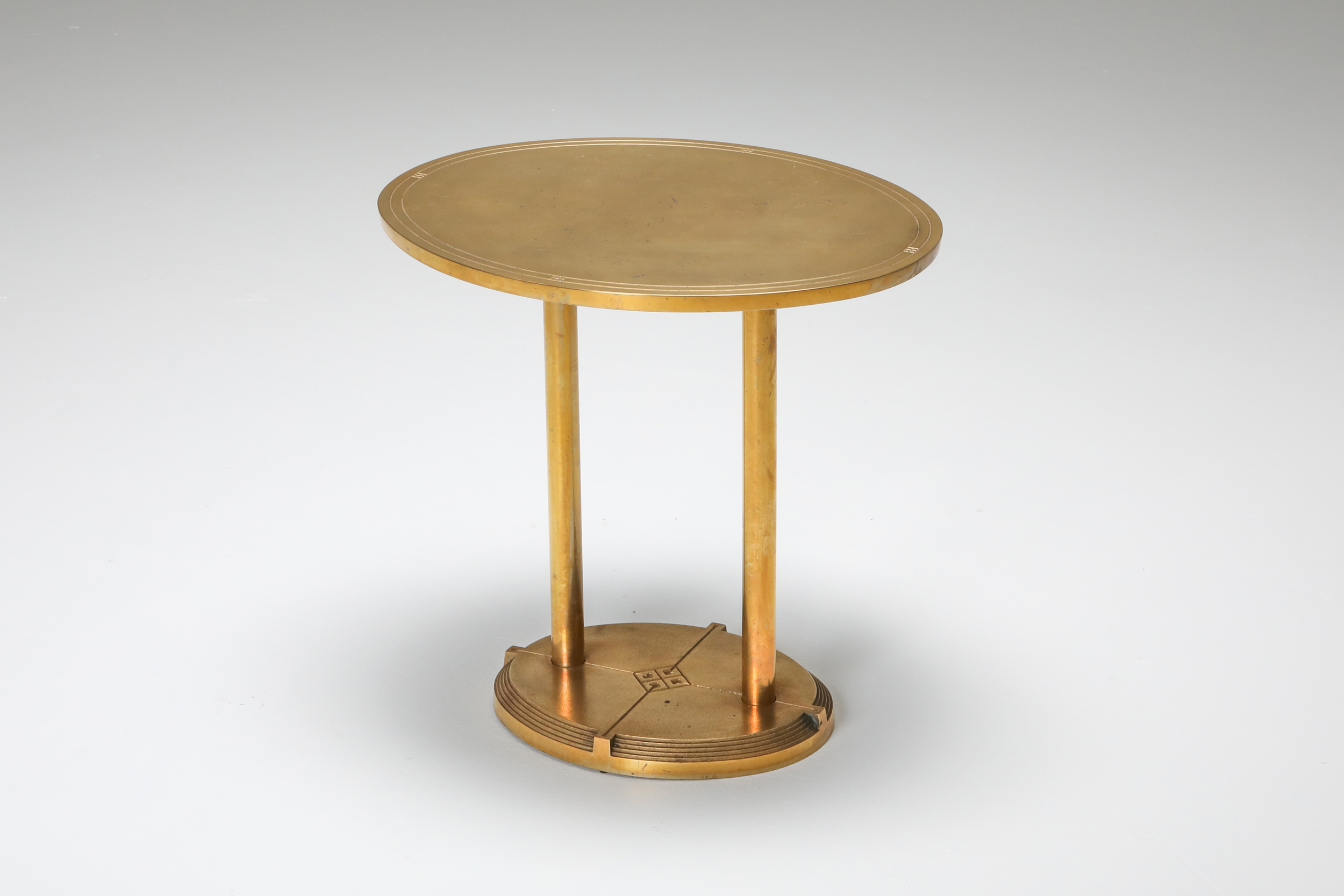 Brass Cast Side Table by Peter Ghyczy - 1980s