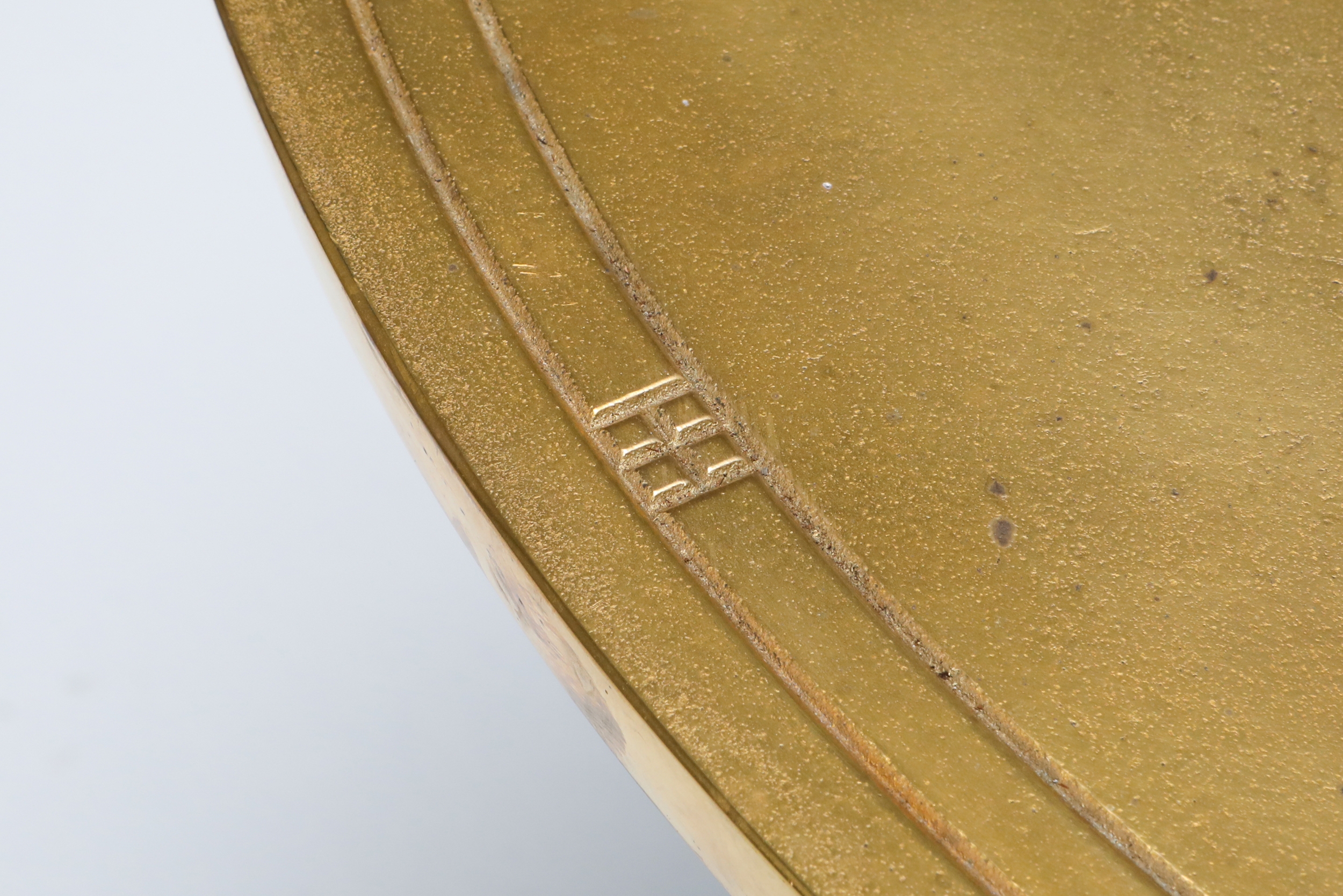 Brass Cast Side Table by Peter Ghyczy - 1980s