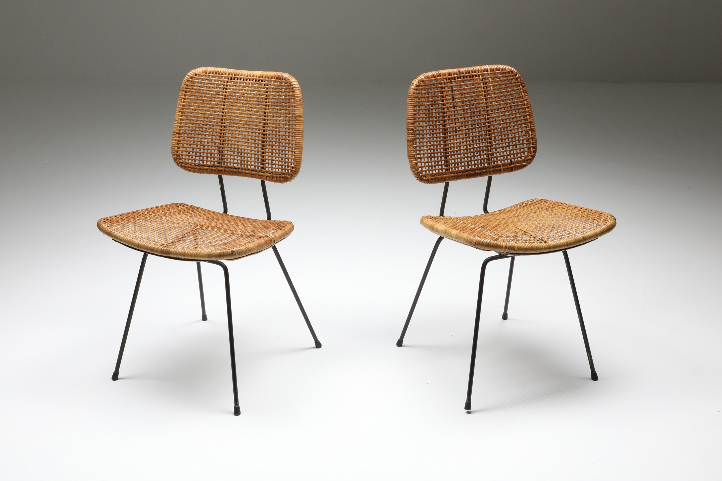 Bamboo Rattan 1950s Dining Chair - 1950s
