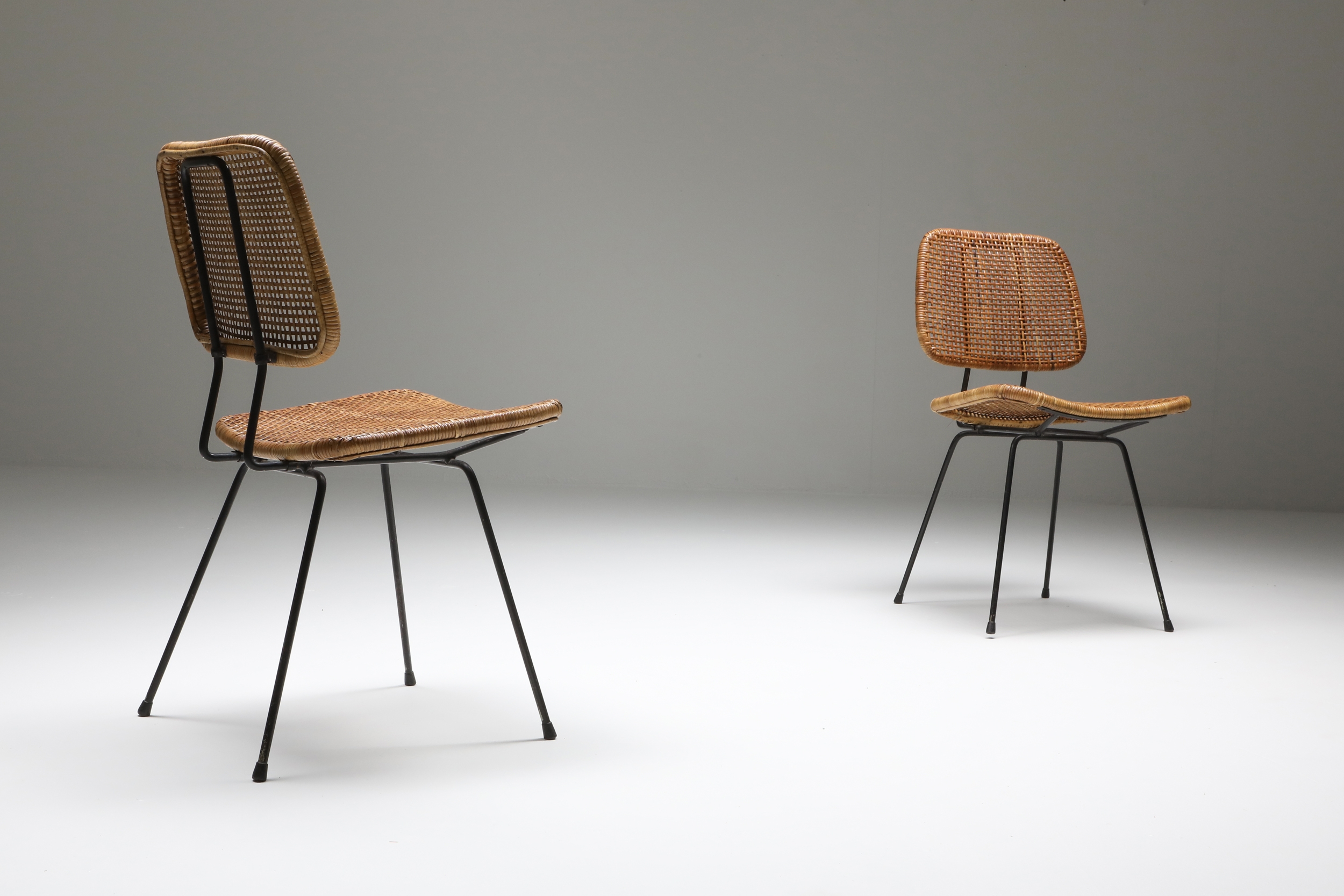 Bamboo Rattan 1950s Dining Chair - 1950s
