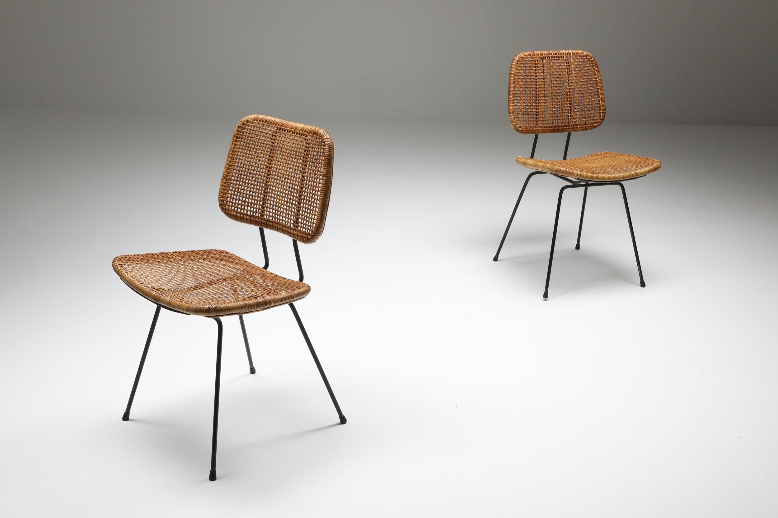 Bamboo Rattan 1950s Dining Chair - 1950s