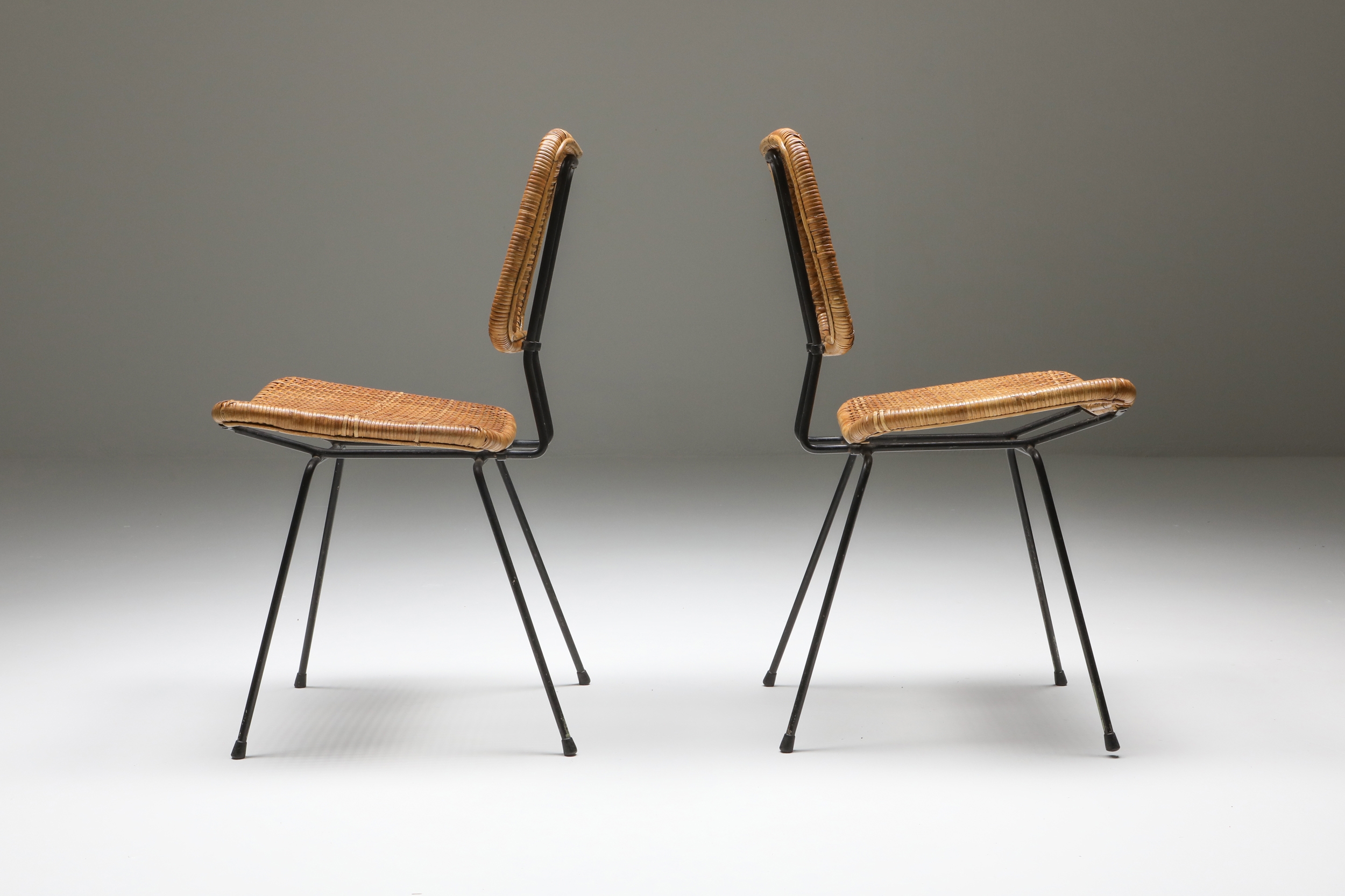 Bamboo Rattan 1950s Dining Chair - 1950s