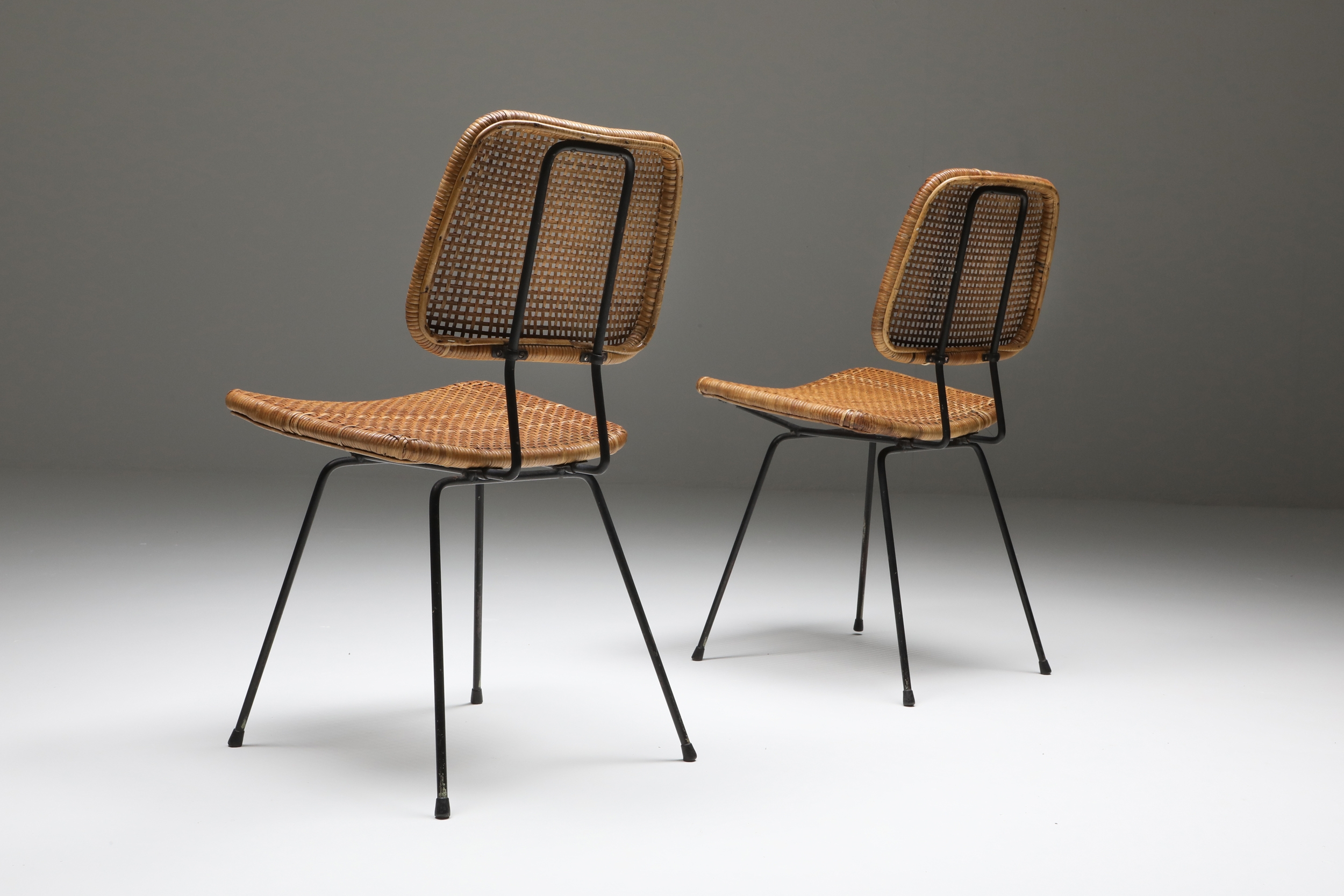Bamboo Rattan 1950s Dining Chair - 1950s