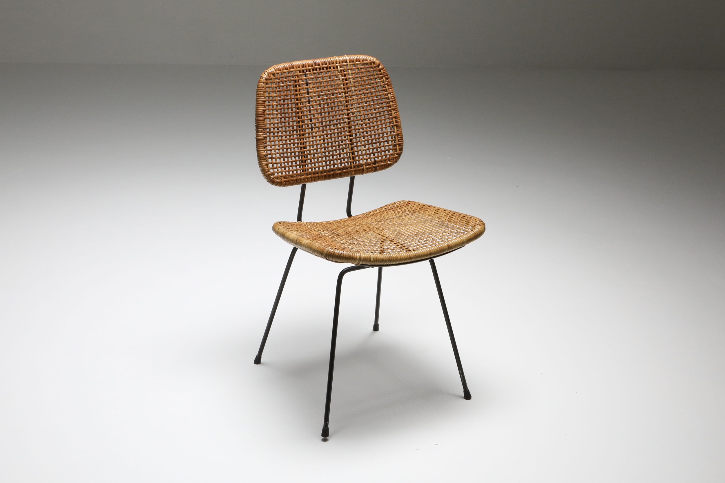 Bamboo Rattan 1950s Dining Chair - 1950s