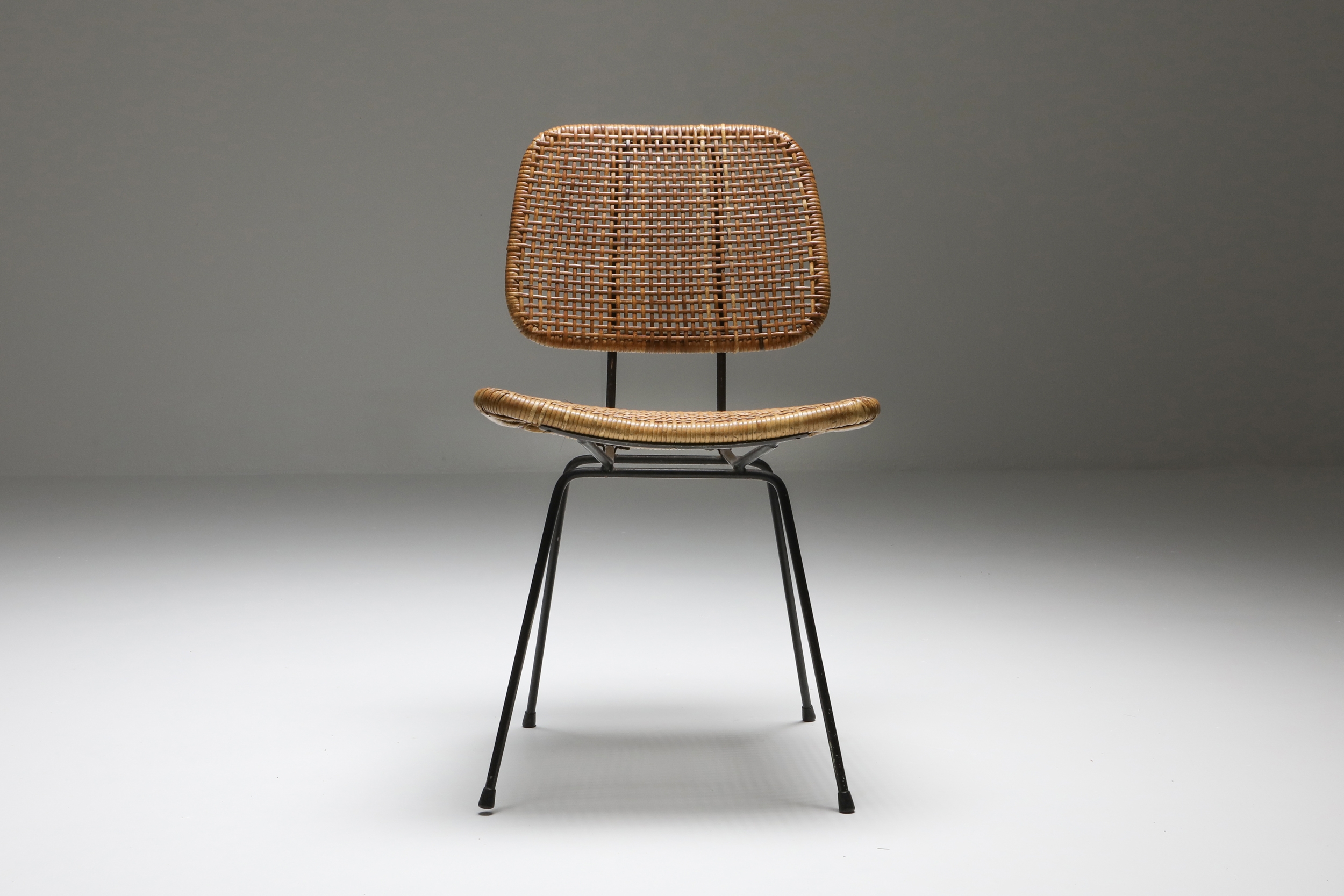 Bamboo Rattan 1950s Dining Chair - 1950s