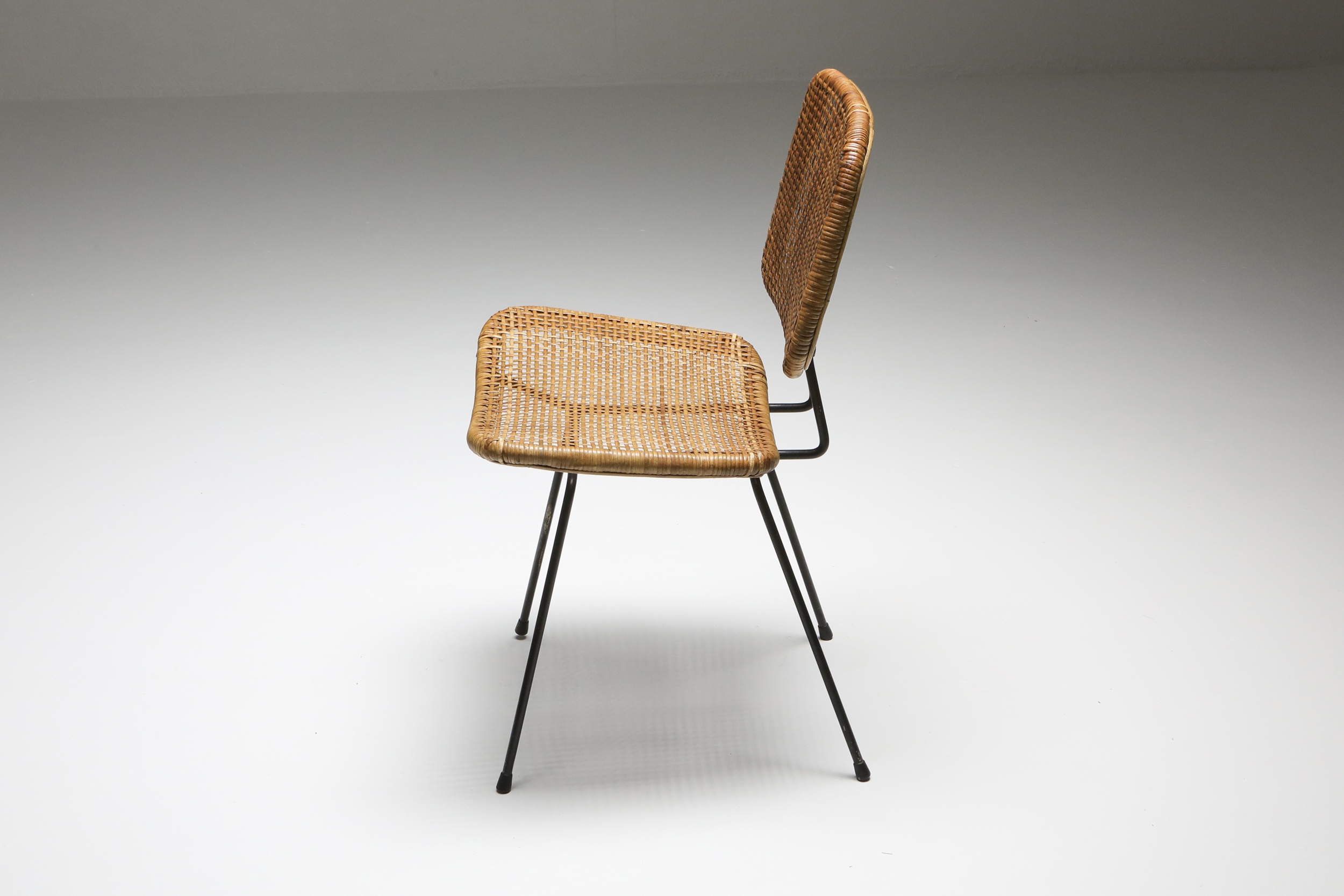 Bamboo Rattan 1950s Dining Chair - 1950s