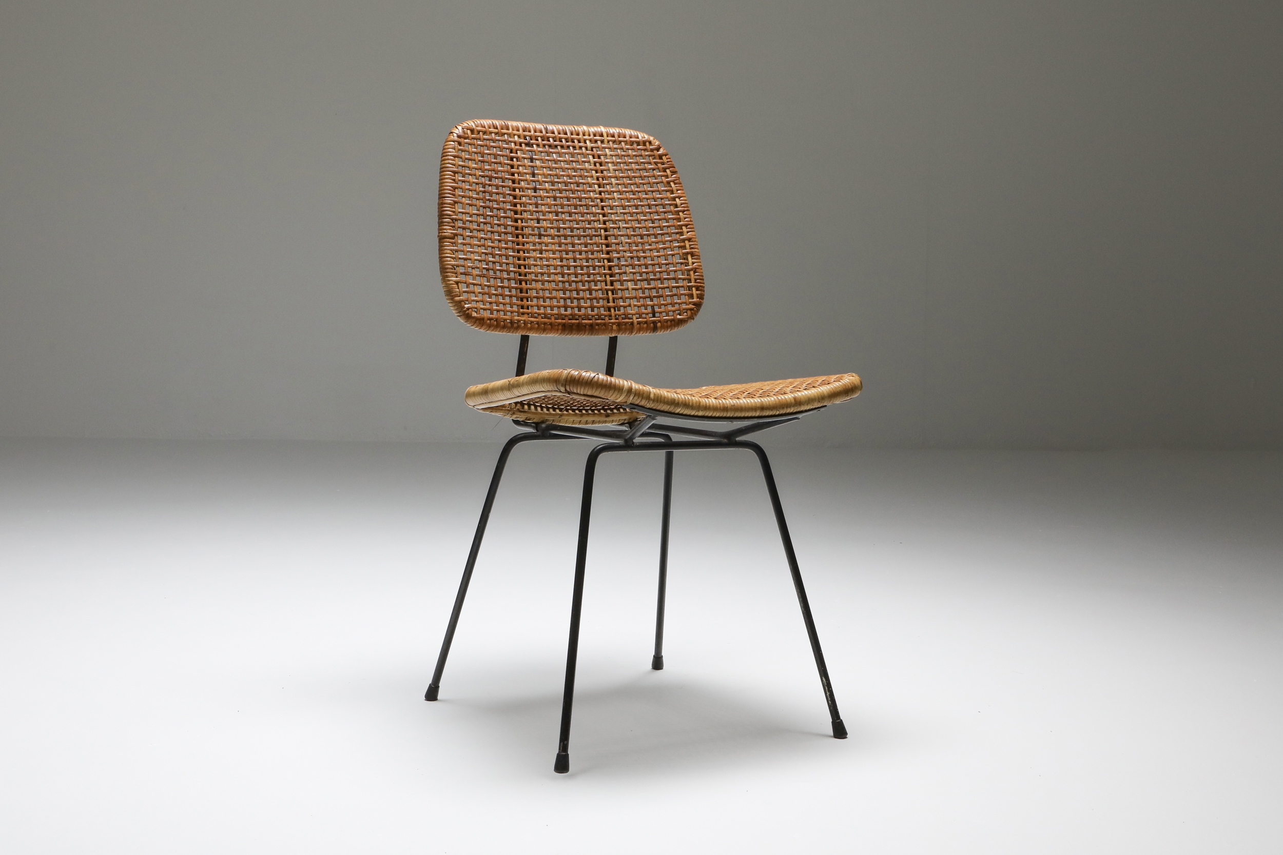 Bamboo Rattan 1950s Dining Chair - 1950s