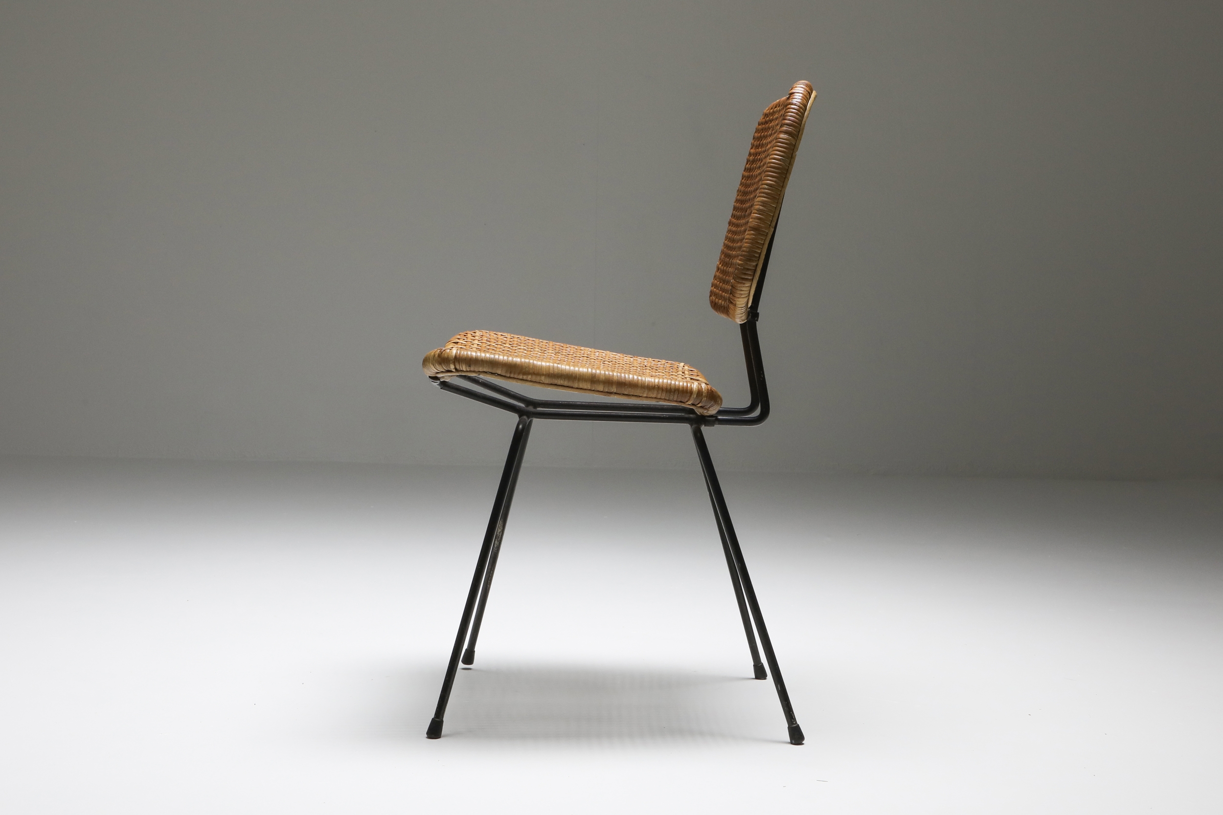 Bamboo Rattan 1950s Dining Chair - 1950s