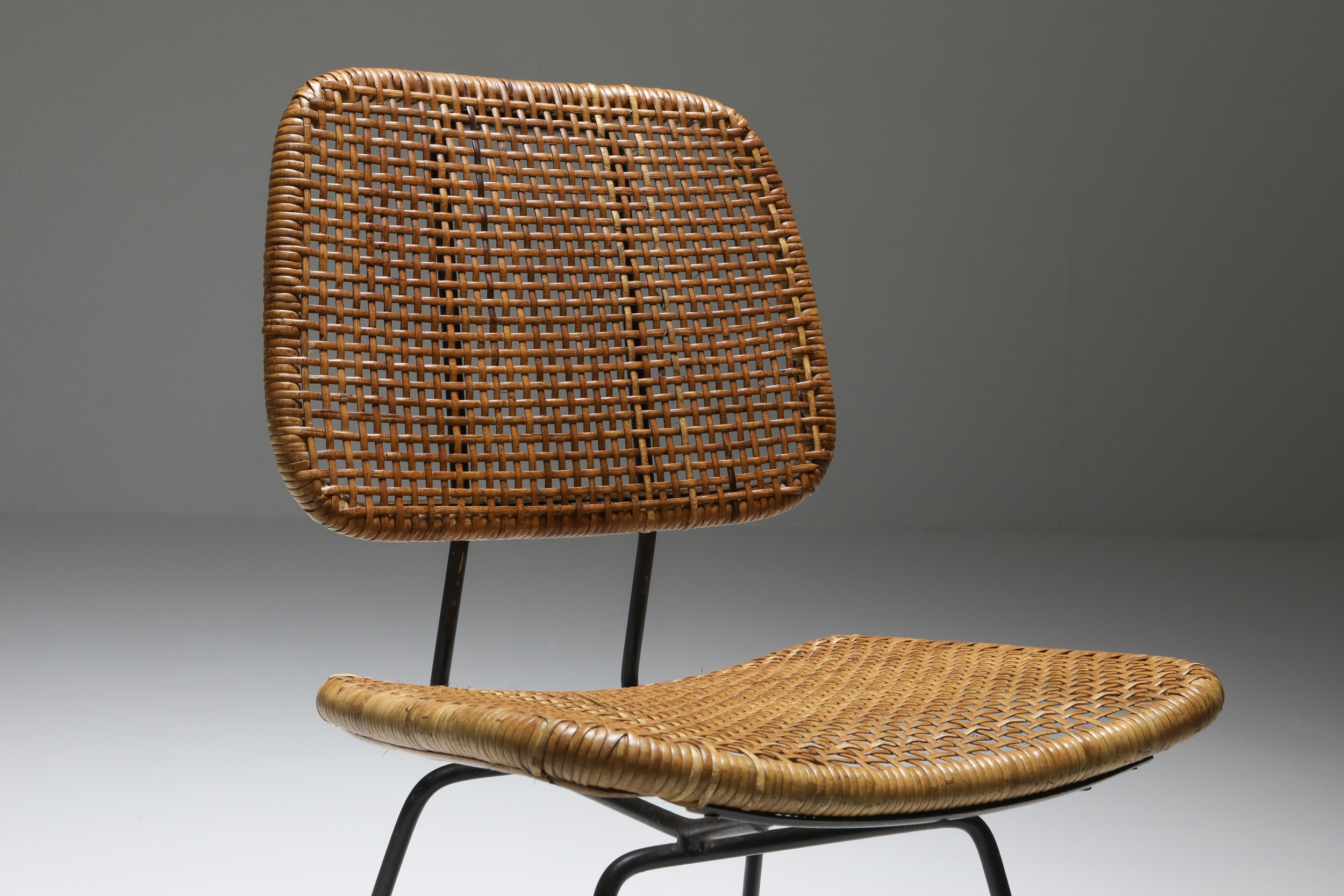 Bamboo Rattan 1950s Dining Chair - 1950s
