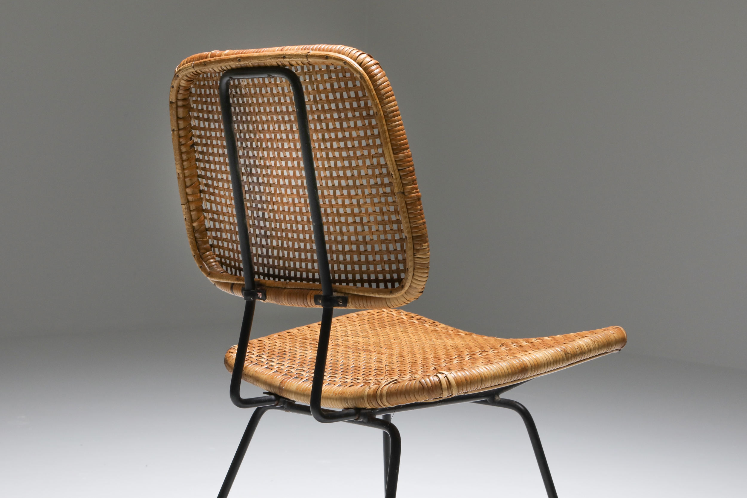 Bamboo Rattan 1950s Dining Chair - 1950s