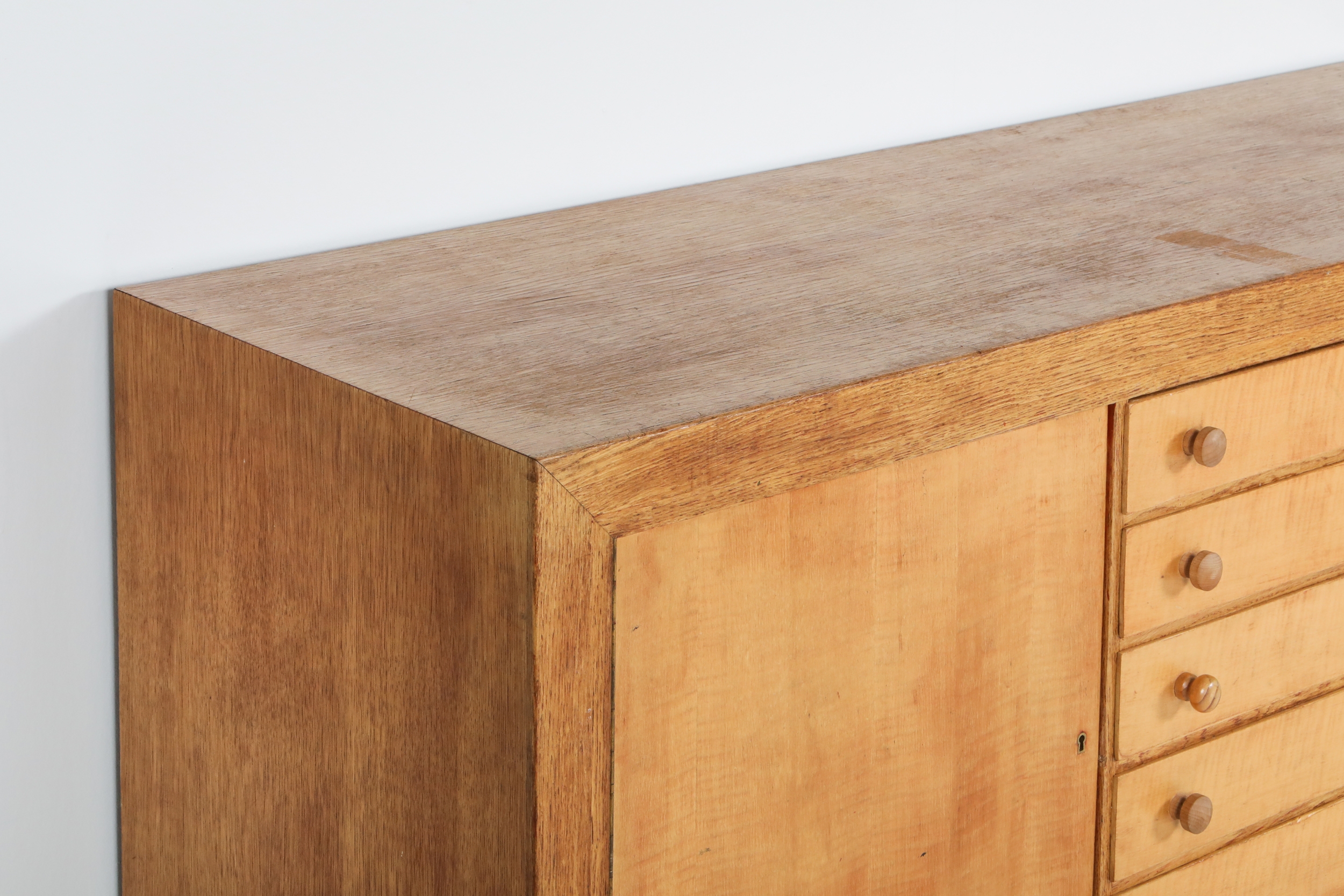 Oak and Birch 1930s Naturalist Art Deco buffet - 1930s