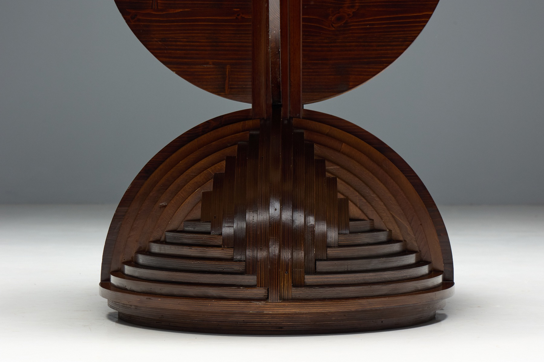 Custom Sculptural Console Tables by Mario Ceroli - 1970s 