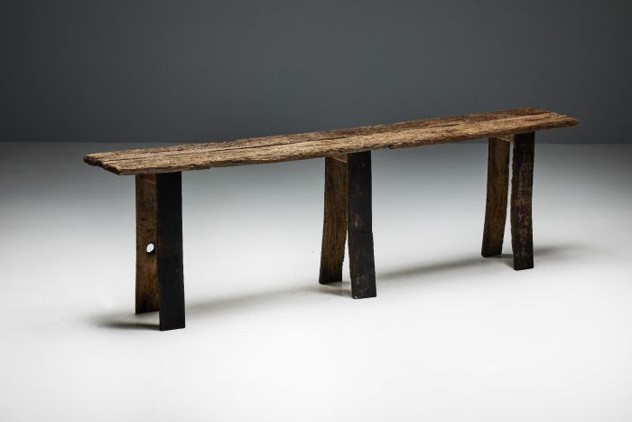 Rustic Wabi Sabi Console Table - 19th Century