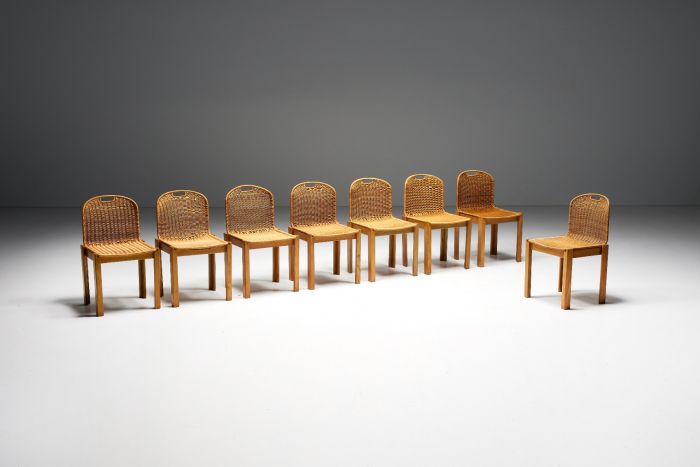 Dining Chairs in the Style of Afra & Tobia Scarpa - 1980s