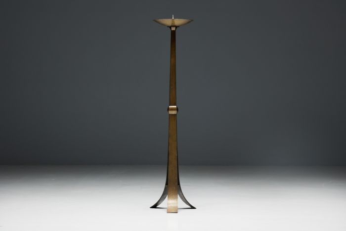 Brass Hammered Candelabra - 1950s