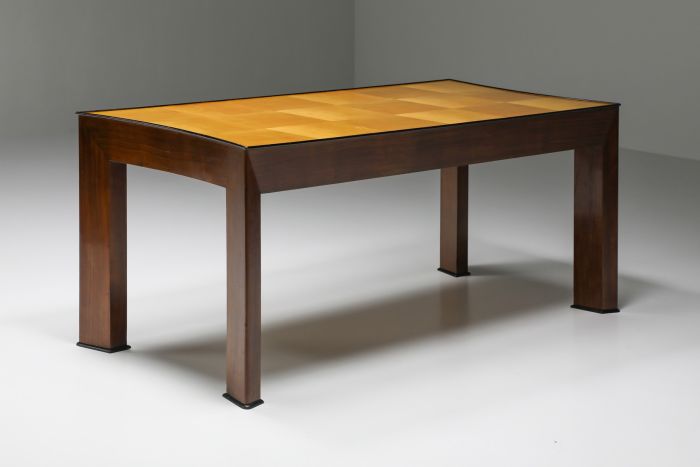 Art deco concave dining table from the 1970s