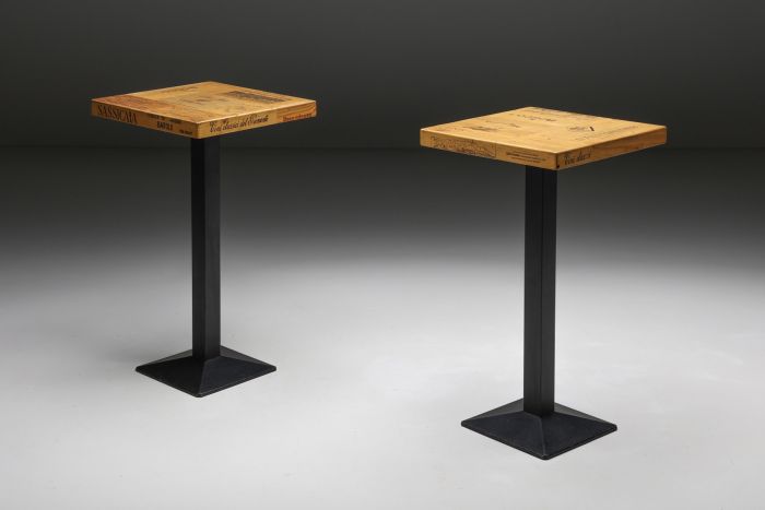 Artisan high tables travail belge from the early 2000s