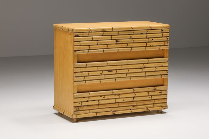 Bamboo Venturini chest of drawers from the 1970s