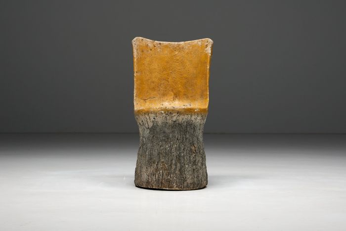 Brutalist concrete chair from the 1970s