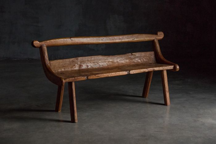 Brutalist organic bench from the 1970s
