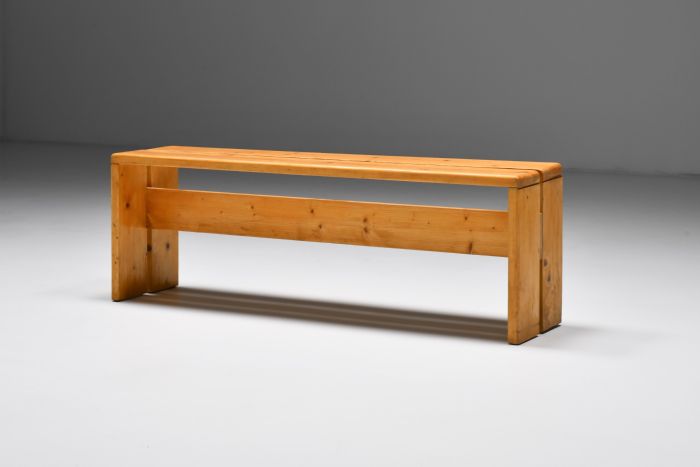 Charlotte Perriand Les Arcs set of two person benches from the 1960s