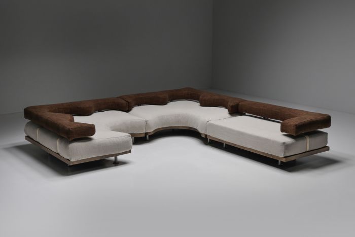 Felicerossi Italian post modern sectional sofa from the 1970s