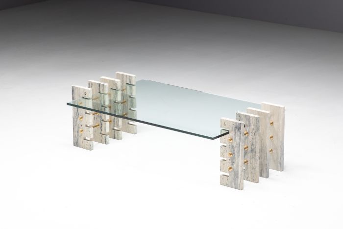Fitzroy travertine coffee table by Gianfranco Ferré Home from the 2010s