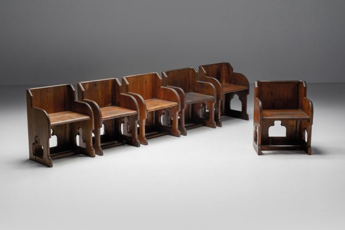 Gothic revival armchairs from the twentieth century