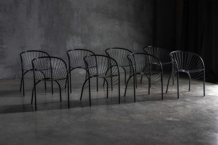 Lizzie chairs designed by Régis Portier for Paolo Pallucco in the 1980s