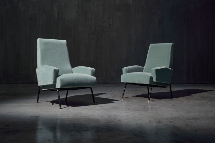 Lounge chairs in the style of Gastone Rinaldi from the 1950s