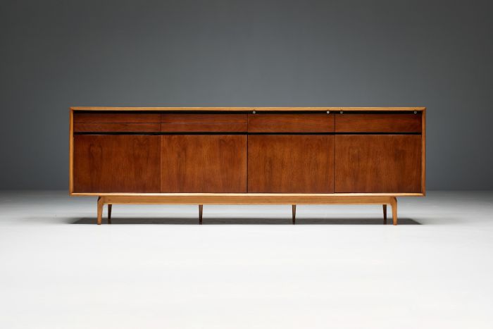 Madison sideboard by De Coene in rosewood and walnut from the 1960s