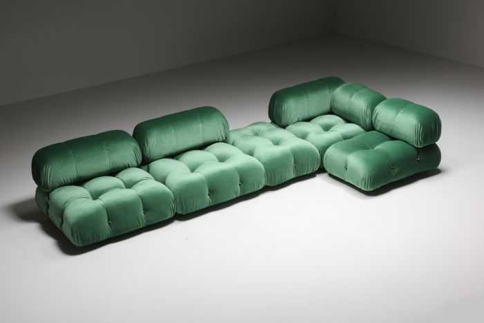 Mario Bellini Camaleonda sofa in Pierre Frey green velvet from 1970