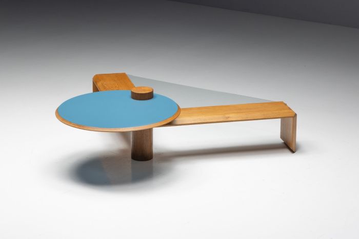 Memphis geometric coffee table 1980s