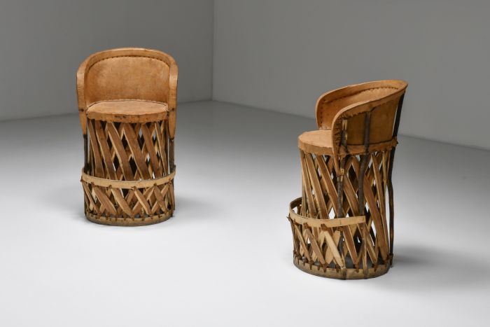Mexican art populaire bar stools from the 1970s