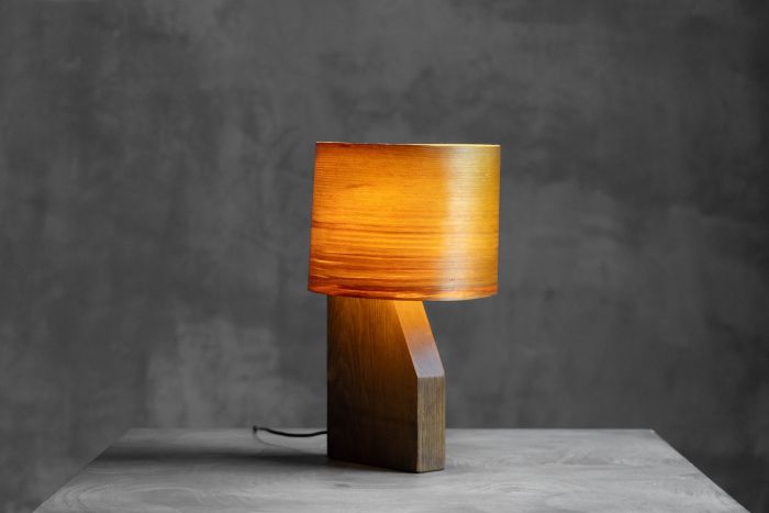 Mid century veneer table lamps from the 1960s