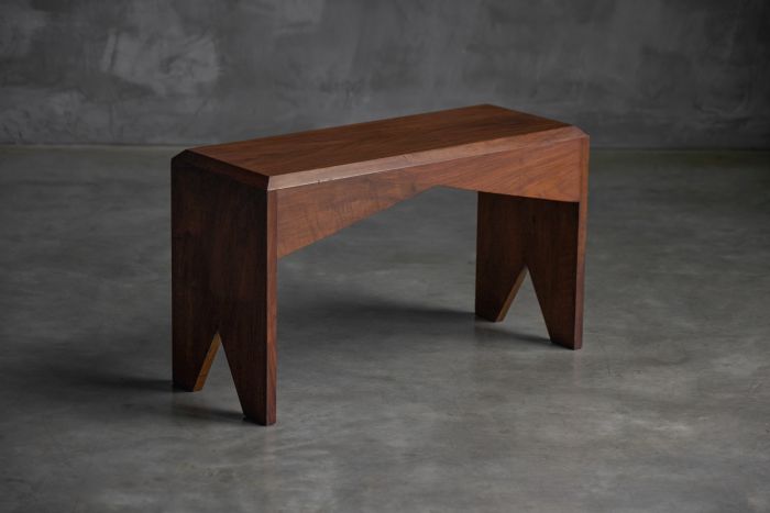 Mid century walnut bench from the late 20th century