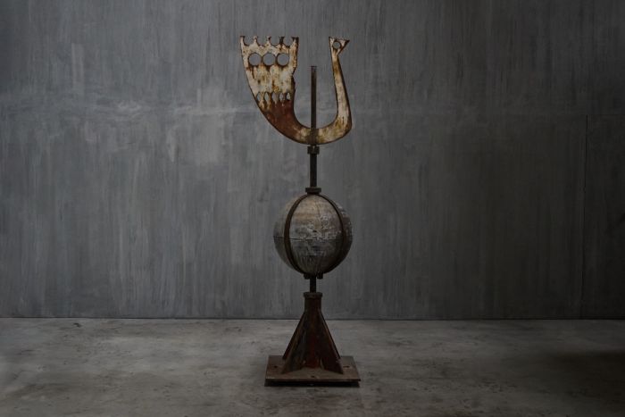 Modernist weathercock sculpture from Pius X Church dating to the 1960s