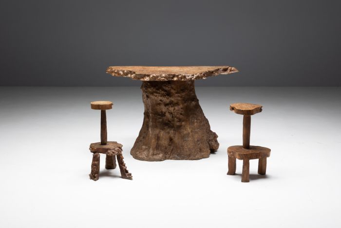 Monoxylite wabi sabi bar set from the 1950s