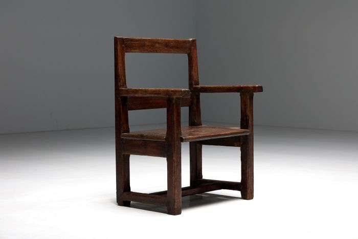 Naive folk art bench from the nineteenth century